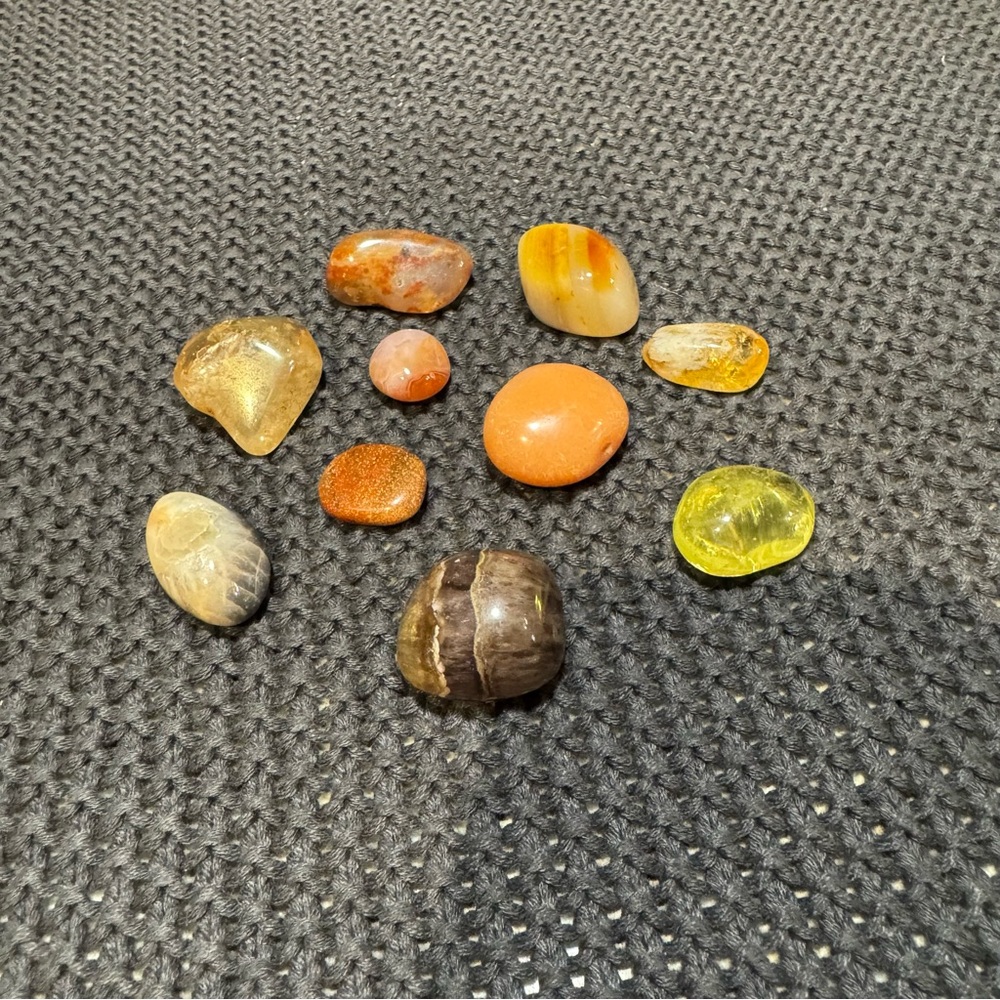 Orange and Yellow Tumbled Crystals